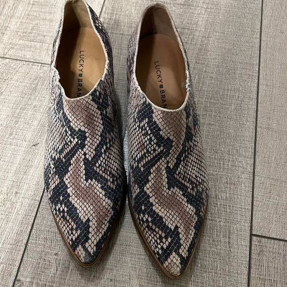 Lucky brand snake skin booties! BRAND new, worn only one time. - Picture 2 of 3